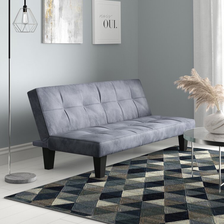 Grey suede deals sofa bed